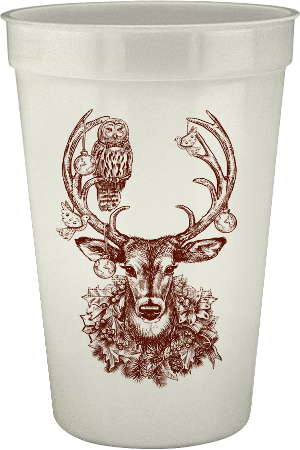 Christmas Deer 17oz Pearlized Cups