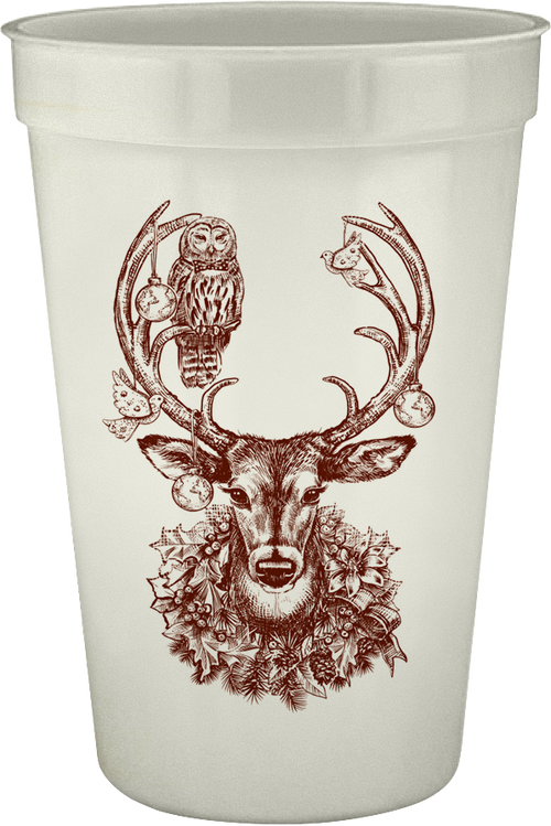 Christmas Deer 17oz Pearlized Cups