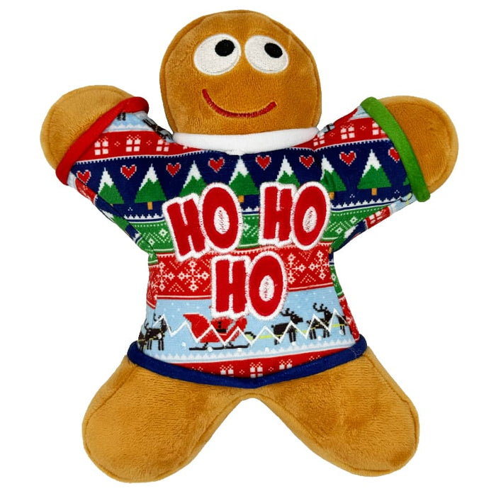 Huxley & Kent Dog Toys SM Christmas Ugly Sweater G-Man Plush Squeaky Holiday Dog Toy - 2 Sizes