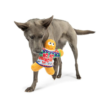 Huxley & Kent Dog Toys Christmas Ugly Sweater G-Man Plush Squeaky Holiday Dog Toy - 2 Sizes