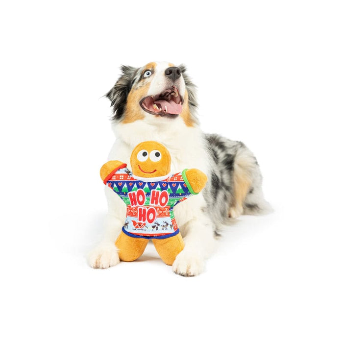 Huxley & Kent Dog Toys Christmas Ugly Sweater G-Man Plush Squeaky Holiday Dog Toy - 2 Sizes