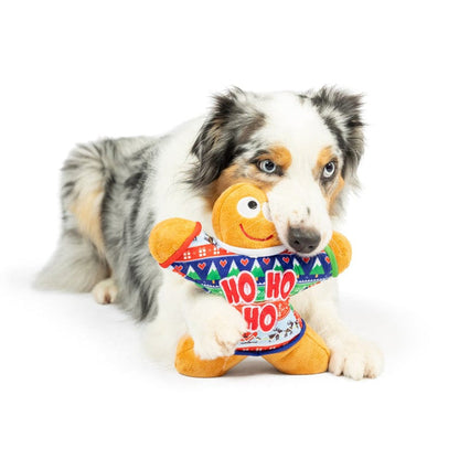 Huxley & Kent Dog Toys Christmas Ugly Sweater G-Man Plush Squeaky Holiday Dog Toy - 2 Sizes