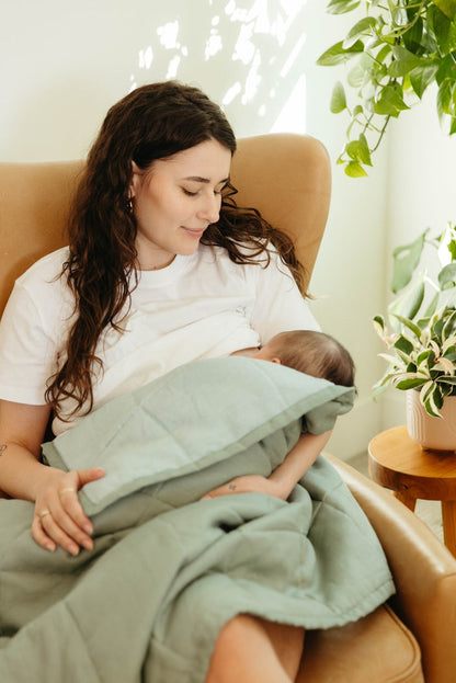 Clementine/Sparrow - Linen Quilted Blanket