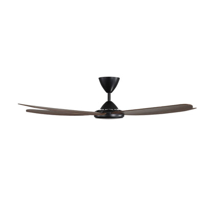Coastline 142cm Indoor DC Fan - Black with Walnut ABS Blades