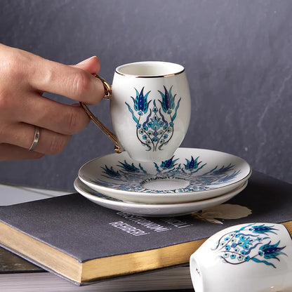 Coffret de tasses à café Karaca İznik pour 6 personnes, 80 ml