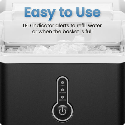 Compact Nugget Ice Maker - Black