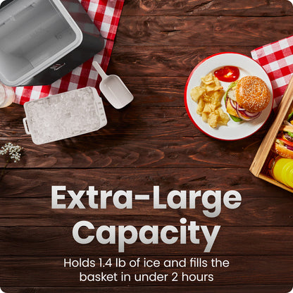 Compact Nugget Ice Maker - Black