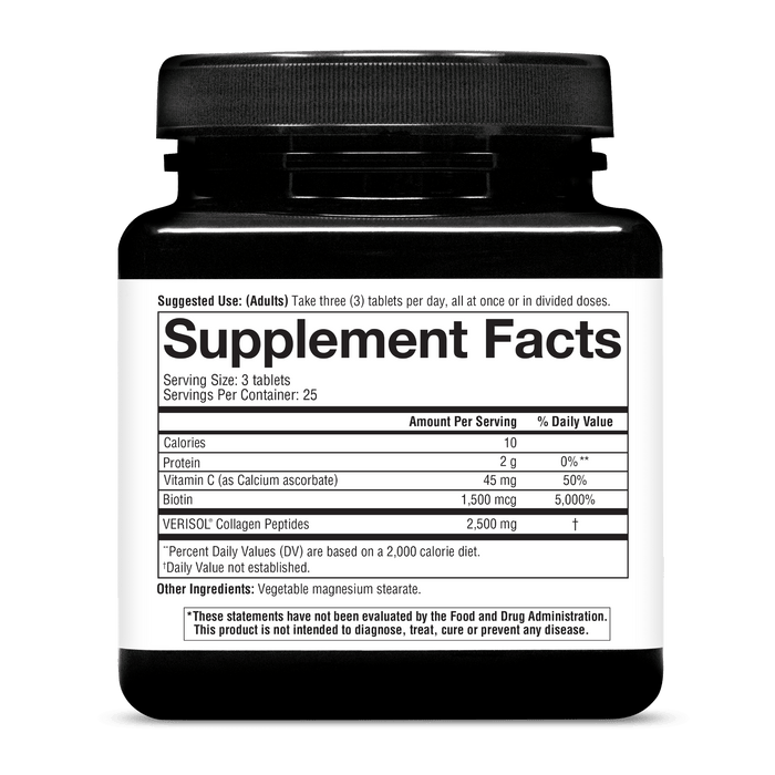 CC.00106 Youtheory Concentrated Effect Collagen with Verisol 75 Tablets Product Image - Right