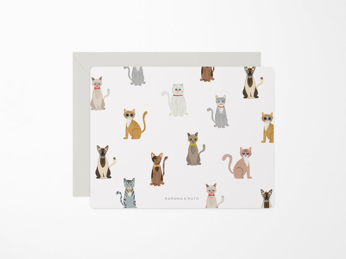 Cool Cat Flat Notes - Boxed Set of 6