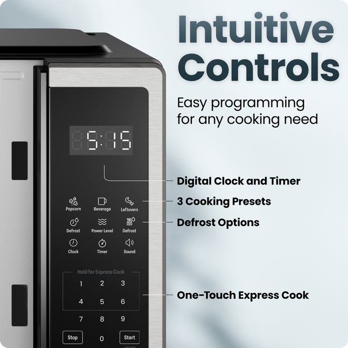 Countertop Digital Stainless Microwave Oven - 0.7 Cu Ft