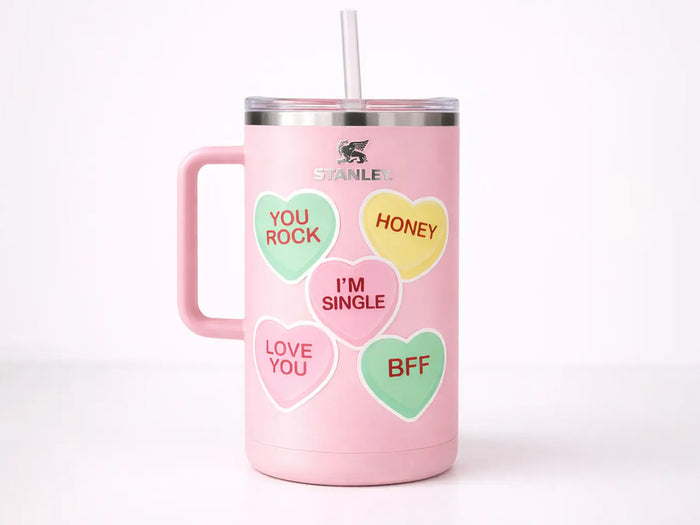 Crazy 4 U Candy Heart Shaped Vinyl Sticker