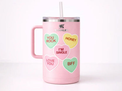 Crazy 4 U Candy Heart Shaped Vinyl Sticker
