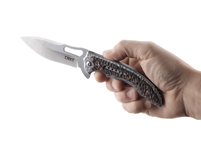 CRKT Fossil Folding Knife 100mm 8Cr13MoV Blade