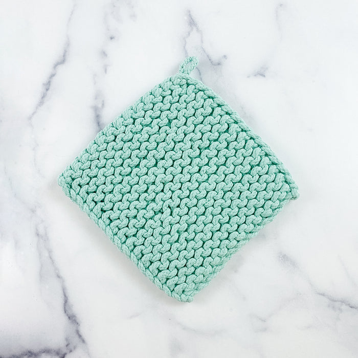 Crocheted Pot Holder MINT