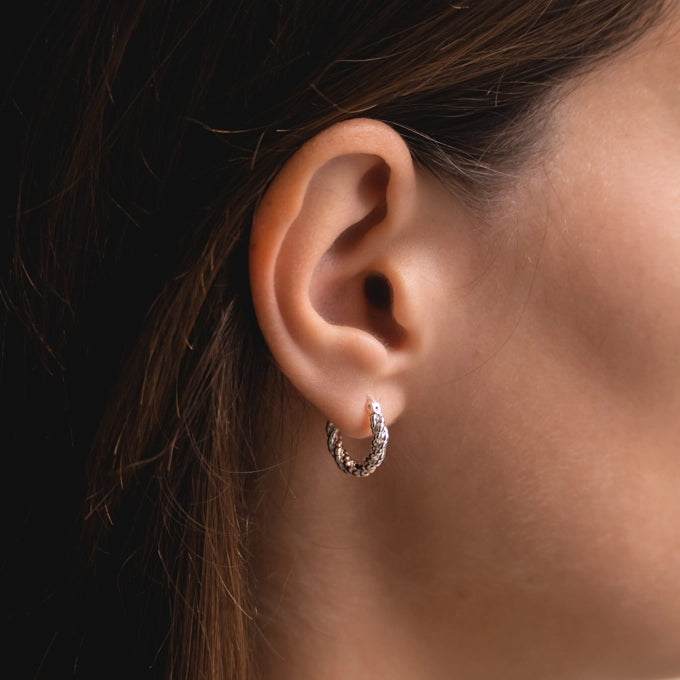 Dagg Hoop örhängen | 925 silver
