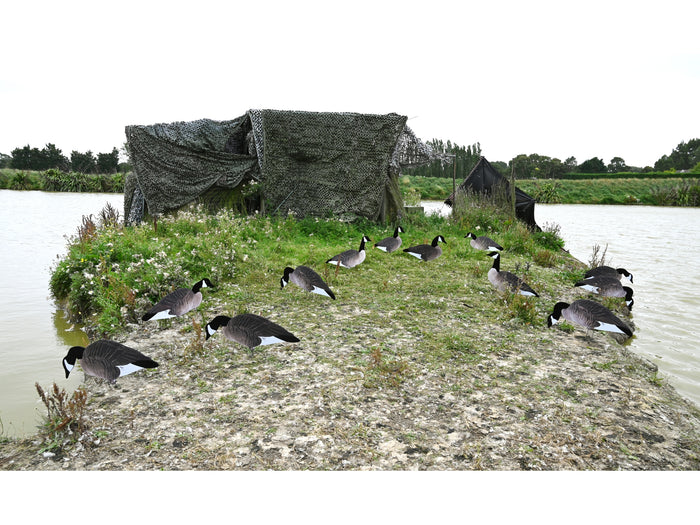 Dakota X-Treme Canada Goose Silhouette Decoys 12-Pack Flocked Head Tail