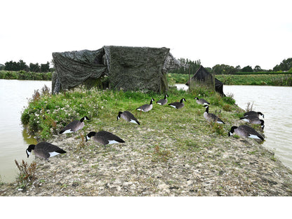 Dakota X-Treme Canada Goose Silhouette Decoys 12-Pack Flocked Head Tail