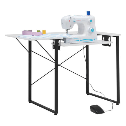 Dart Sewing Table Graphite / White