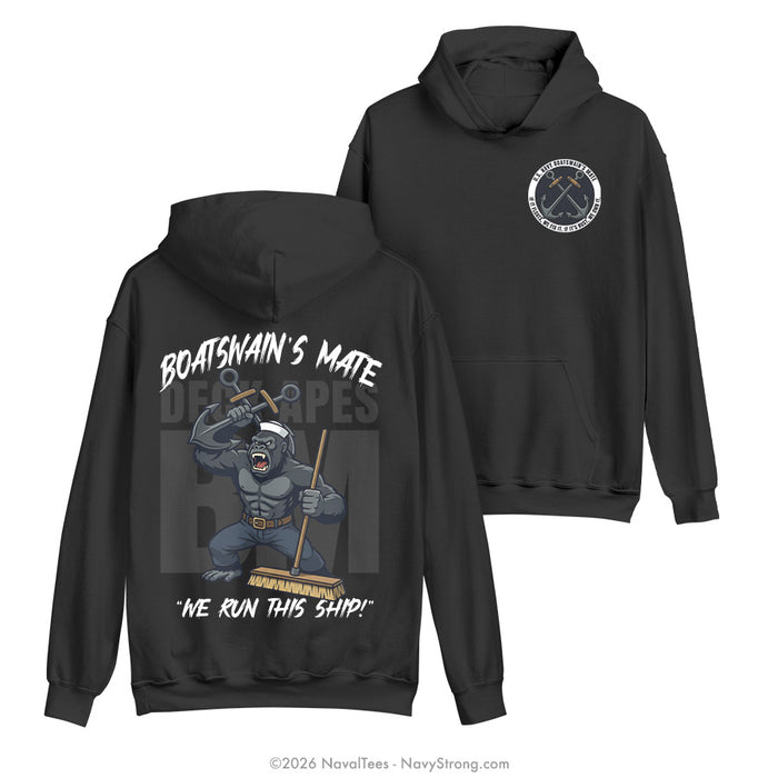 "Deck Ape" Hooded Sweatshirt | Black