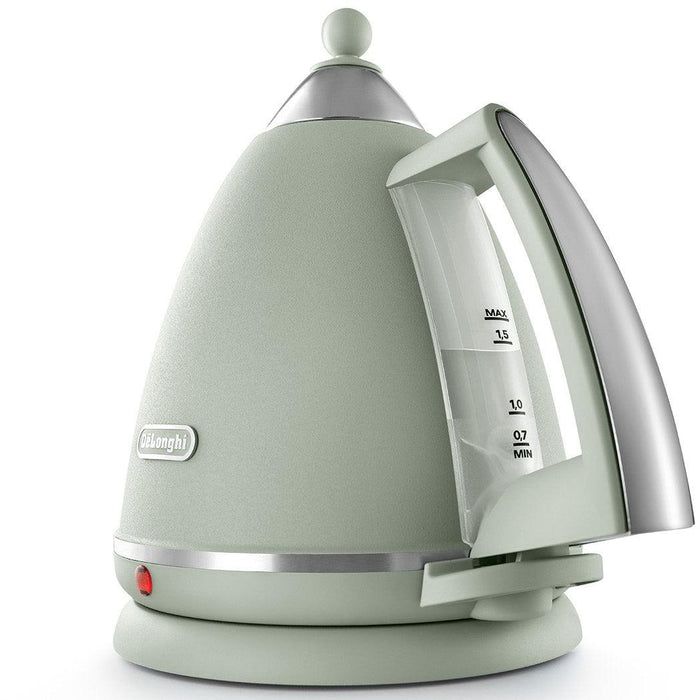 DeLonghi Argento Flora 1.7L Kettle - Green | KBX3016.GR from DID Electrical - guaranteed Irish, guaranteed quality service. (6890772201660)