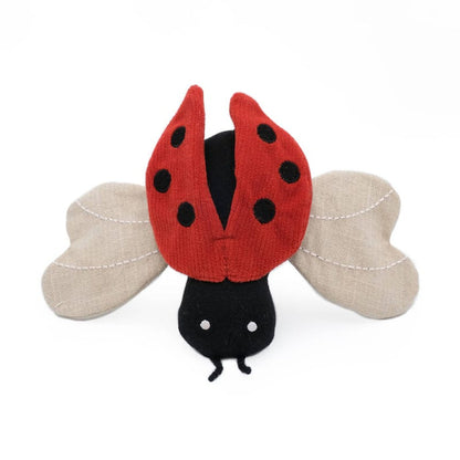 ZippyPaws dog toys EcoZippy Corduroy Critter Ladybug Squeaky Dog Toy