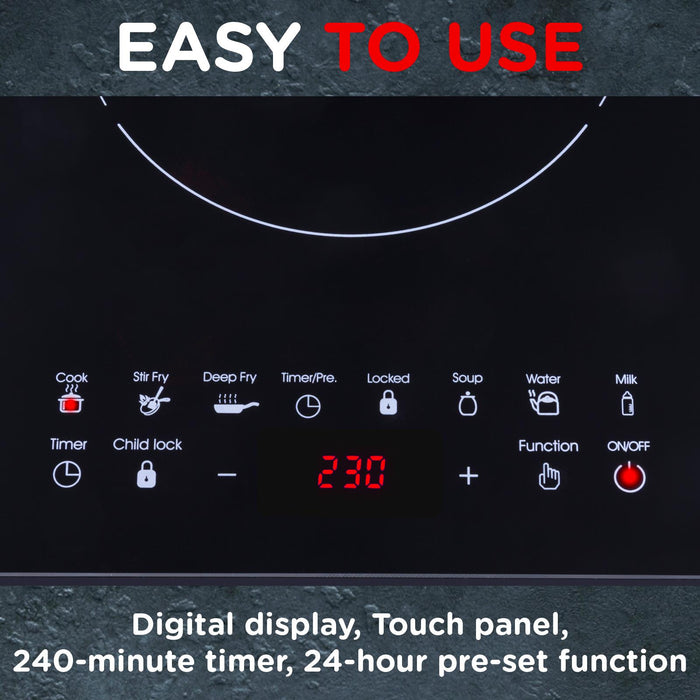 - Buy Now Electric Digital Induction Hob 8 Adjustable Temperature