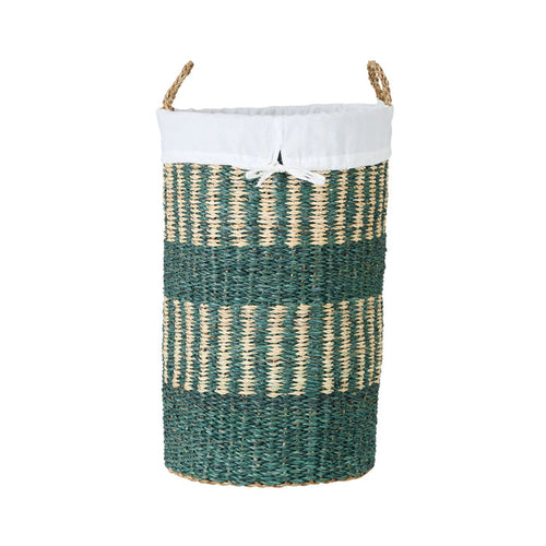 Elira Stripe Lined Laundry Basket