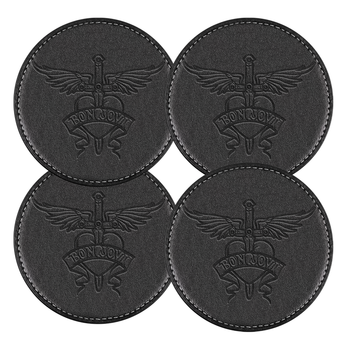 Embossed Heart & Dagger Coasters