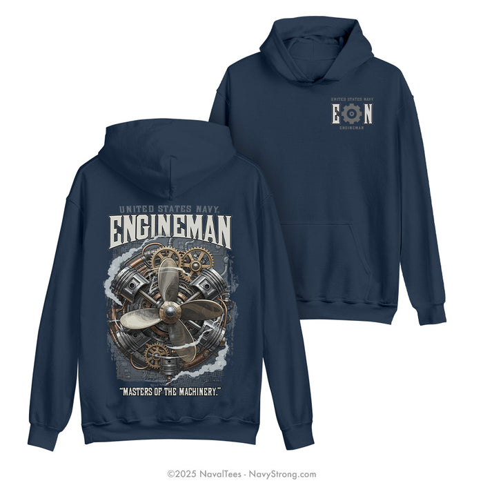 "Engineman" Hooded Sweatshirt | Navy