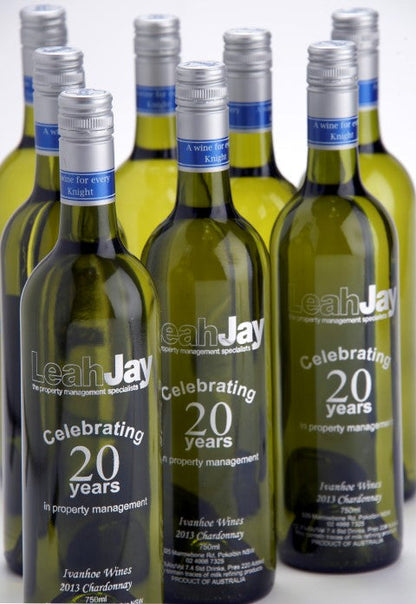 Engraved White Wine with Satin Lined Box