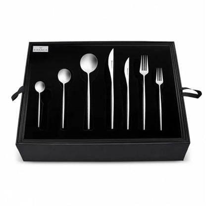 Ensemble de couverts Karaca Mild 316+ Premium pour 12 personnes avec coffret, 84 pièces