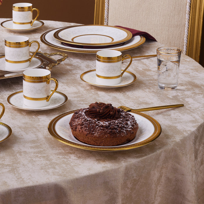 Ensemble de Tasses à Café Karaca Royal Bone Charlotte pour 6 Personnes, 90 ml
