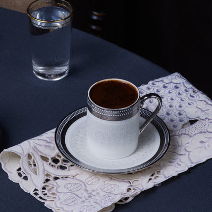 Ensemble de Tasses à Café Karaca Royal Bone Kate pour 6 Personnes, 90 ml