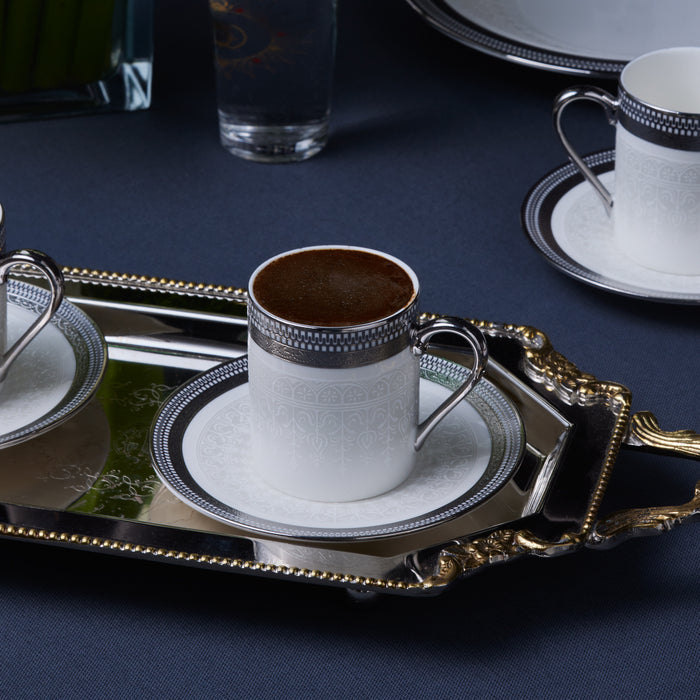 Ensemble de Tasses à Café Karaca Royal Bone Kate pour 6 Personnes, 90 ml