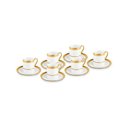 Ensemble de Tasses à Café Karaca Royal Bone Victoria pour 6 Personnes, 90 ml