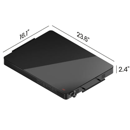 Family-Size Glass-Top Warming Tray - Black