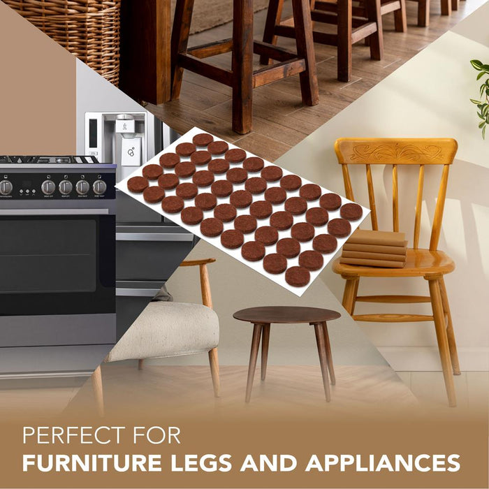 Felt Furniture Pads 45-Pack, Protect Floors, Anti-Scratch, Easy Install