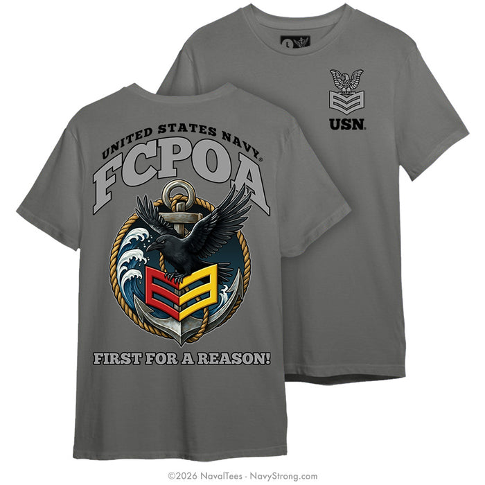 "First Class Crow" Tee | Charcoal