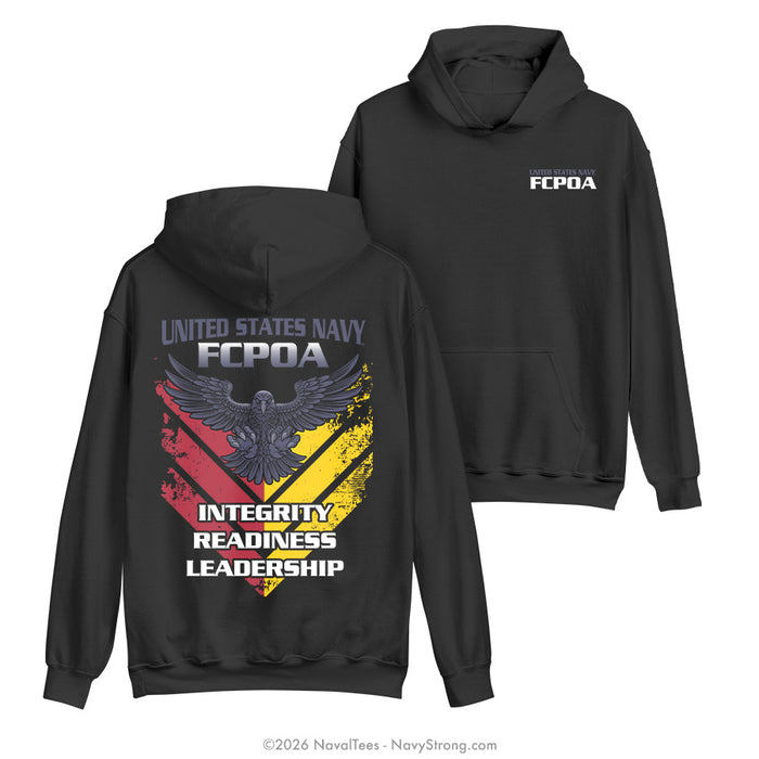 "First Class Eagle" Hooded Sweatshirt | Black