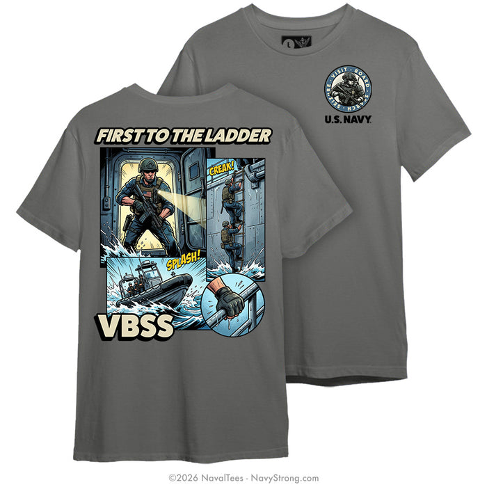 "First To The Ladder" Tee | Charcoal