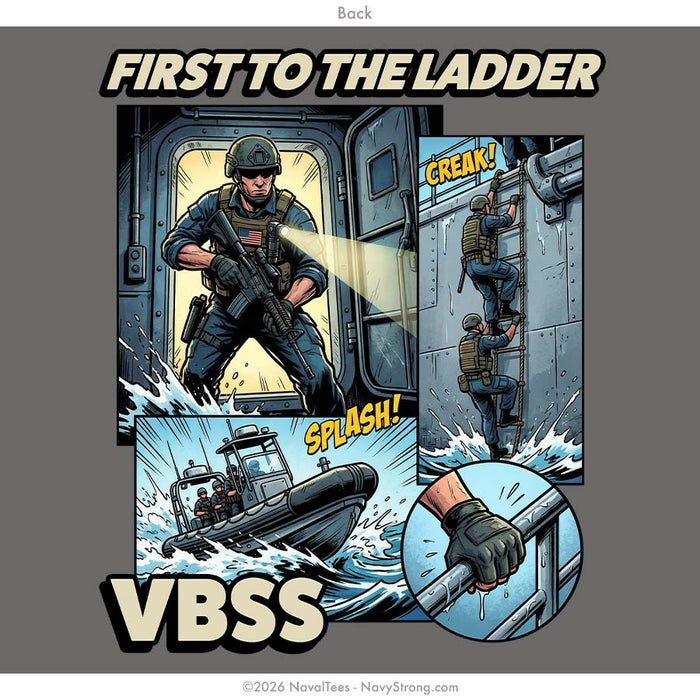 "First To The Ladder" Tee | Charcoal