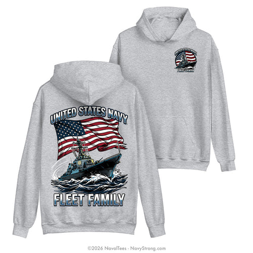 "Fleet Family" Hooded Sweatshirt | Grey