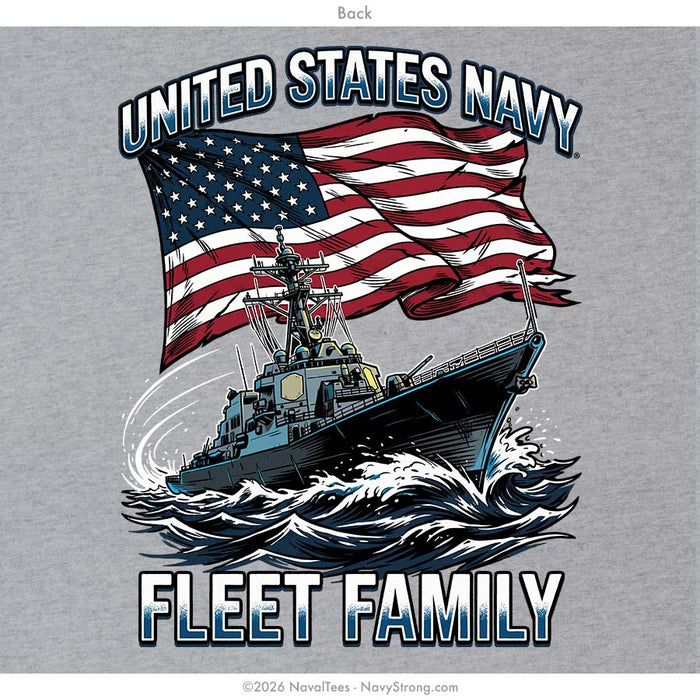 "Fleet Family" Hooded Sweatshirt | Grey
