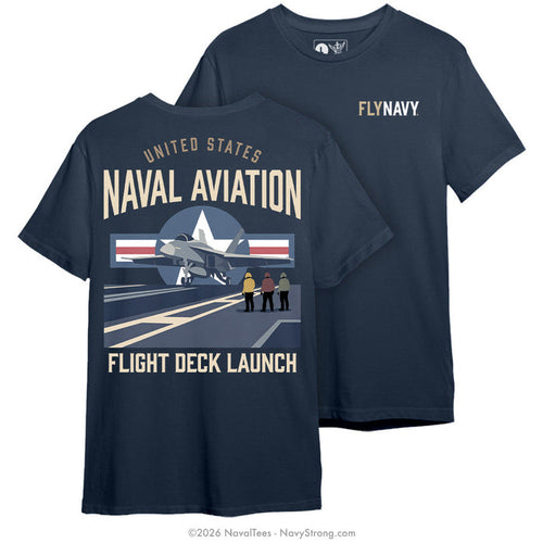 "Flight Deck Launch" Tee | Navy