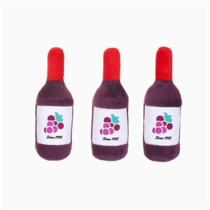 HugSmart Pet dog toys Food Party Wine Barrel Interactive Burrow Plush Dog Toy Set - 4 Pc