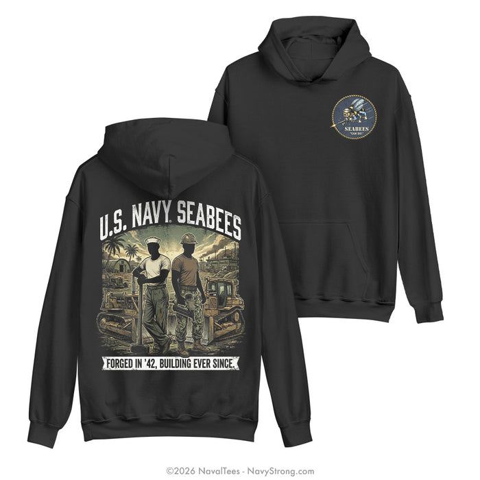 "Forged in 42" Hooded Sweatshirt | Black