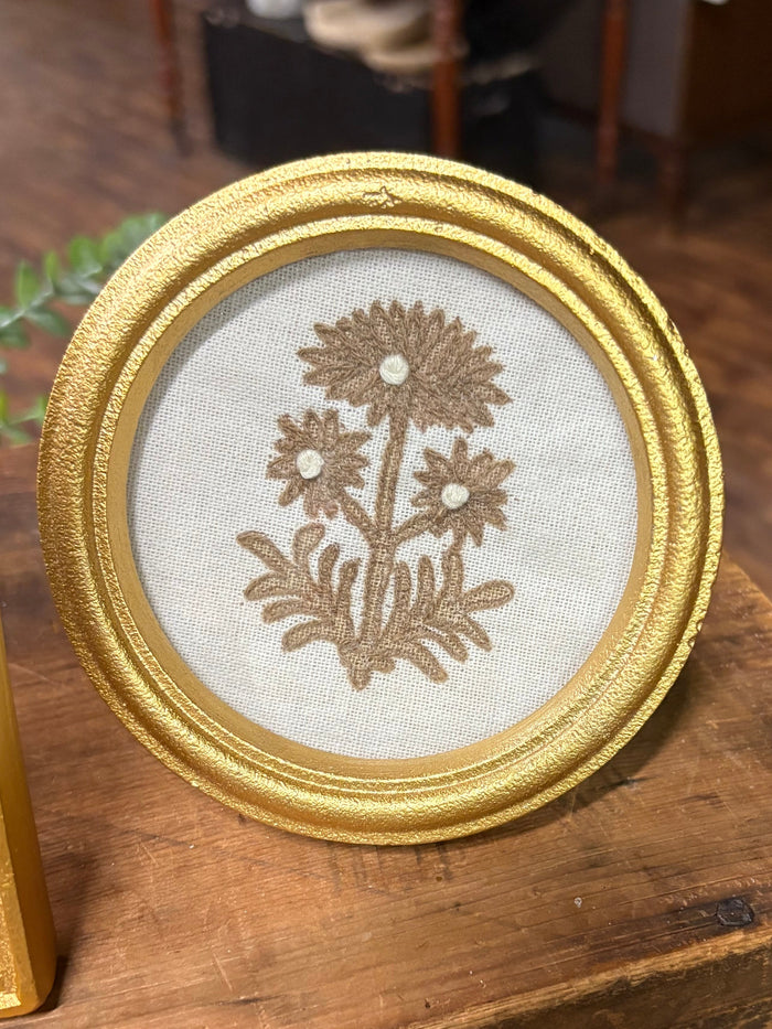 Frame Block Print Flowers