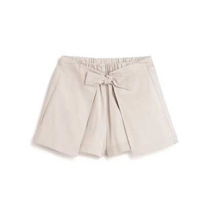 Girls Beige Cotton Shorts