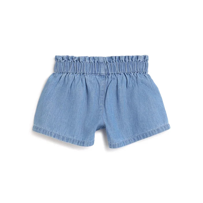 Girls Blue Cotton Shorts