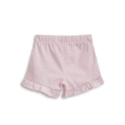 Girls Printed Cotton T-Shirt With Shorts